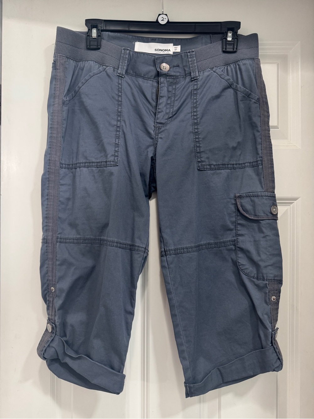 SONOMA Women’s Slate Blue Cargo Capris